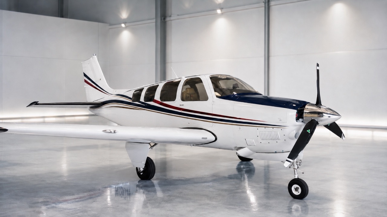 Beechcraft Bonanza A36 on the ramp