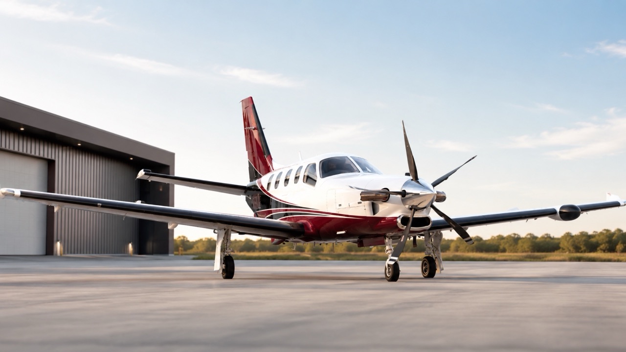 Daher TBM 900 on the ramp
